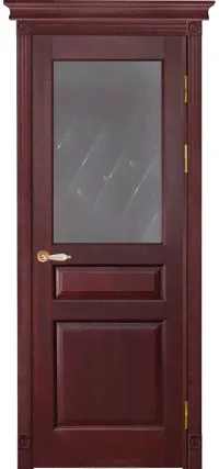 Белорусские двери DR, Валенсия, ПО, Махагон, массив ольхи-0