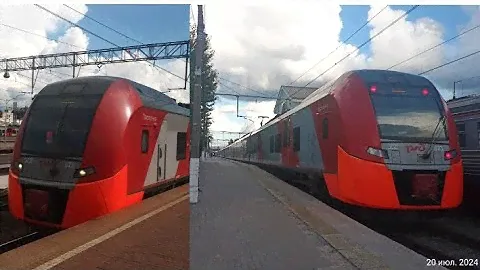ПОЕЗДКА НА ЭС2Г - 023 " Ласточка " по маршруту: ФИНБАН - Выборг. 20.07.2024.