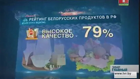 Почти каждый второй россиянин покупает белорусские продукты. Главный эфир