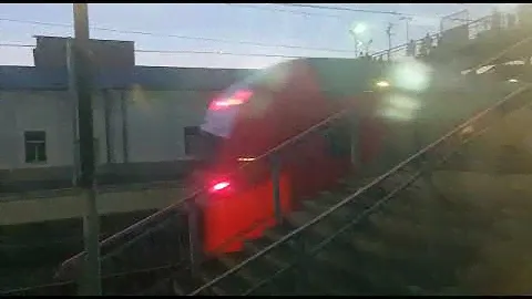 отправление электропоезда эс1п Ласточка Минск-Москва на станции Вязьма