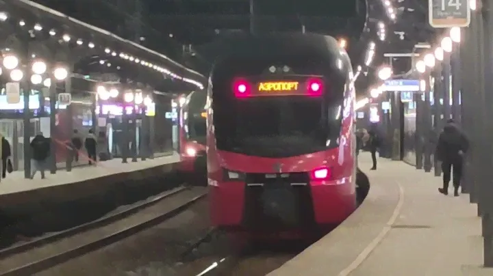 Вечер на 🚊 станции «Белорусская» МЦД