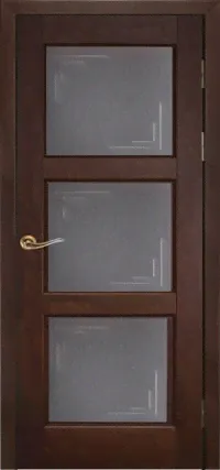 Белорусские двери DR, Турин, ПО, Античный орех, массив ольхи